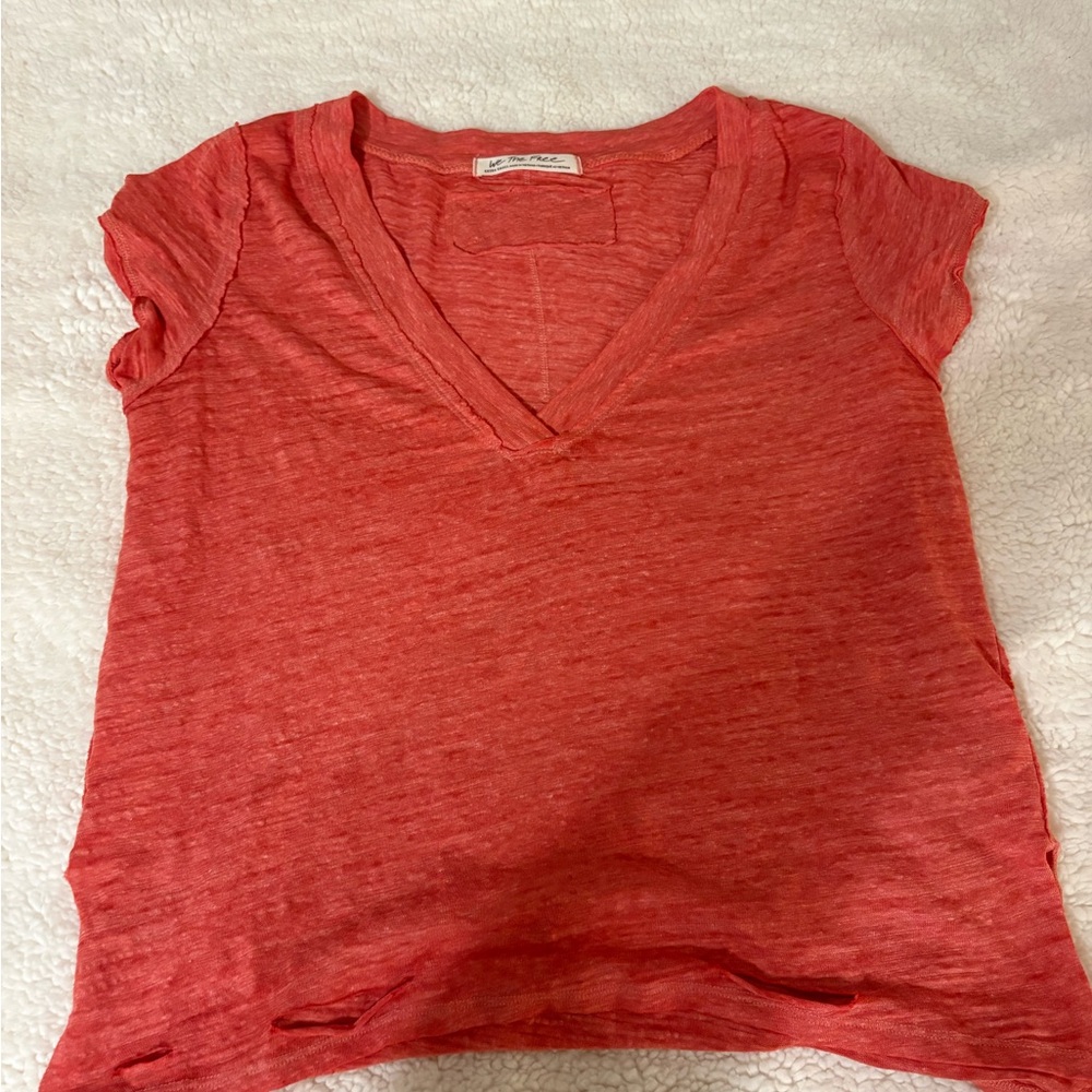 Free people red loose fit